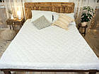Наматрацник з бортами бязь Leleka-Textile 90х200 см чохол бязь, наповнювач холлофайбер, фото 2