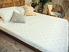 Наматрацник стьобаний чохол на матрац з бортами 120х200х23 см Leleka-Textile тканина бязь, фото 3