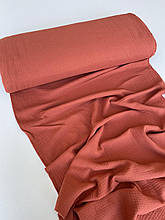 Муслін (бавовняна тканина) жатка цегла однотон