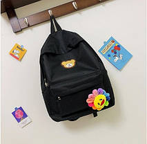 Шкільний тканинний рюкзак із вишивкою Ведмежати, фото 5