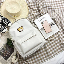 Шкільний тканинний рюкзак із вишивкою Ведмежати, фото 2