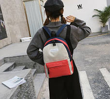 Стильні тканинні барвисті рюкзаки для школи, фото 2