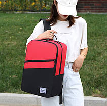 Стильні місткі тканинні рюкзаки унісекс для старшокласників, фото 4