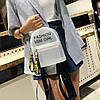 Прозорий силіконовий рюкзак з написом Fashion mini girl, фото 2