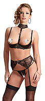 Комплект белья эротический черный Cottelli Collection Abierta Fina от Orion Качество 2480