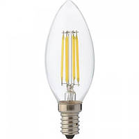 Лампа едісона філаментна (4W, цоколь Е14, 2700К) вінтажна ретро лампочка для інтер'єру світлодіодна CANDLE-4