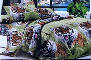 3D Двоспальне постільна білизна "Амурські Тигри" комплект