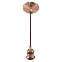 Світильник підвісний стельовий (цоколь Е27, метал, мідь) лампа підвісна TESLA