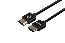 HDMI 2.0 - HDMI 2.0 кабель 2 метра для Монітора Ноутбука Телевізора Xbox PS5 2Е Чорний (2EW-1119-2m), фото 3