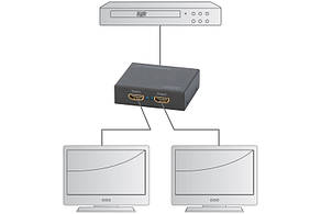Подовжувач Digitus 4K HDMI Splitter Чорний (DS-46304), фото 2
