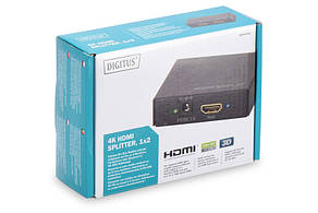 Подовжувач Digitus 4K HDMI Splitter Чорний (DS-46304), фото 3