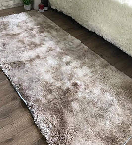 Хутровий килимок на підлогу 2х1 метр капучіно
