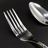 Набір столових приборів 24 предмета подарунковий з позолотою на 6 персон ZPT-1001, фото 6