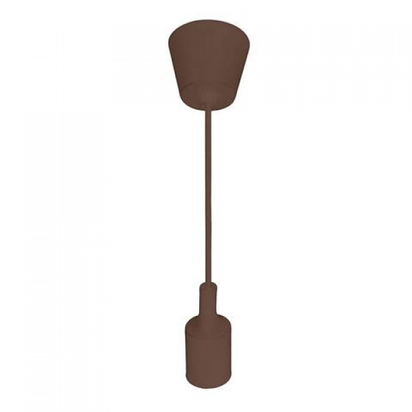 Світильник підвісний стельовий (цоколь Е27, пластик, коричневий) лампа підвісна VOLTA