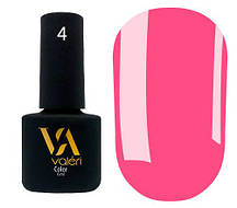 Гель-лак Valeri Color № 004 (малиново-рожевий, емаль), 6 мл