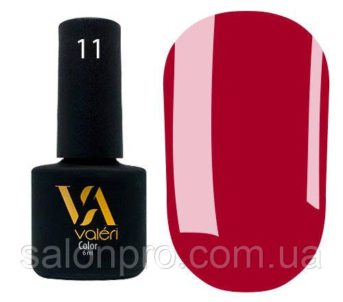 Гель-лак Valeri Color № 011 (червоно-малиновий, емаль), 6 мл