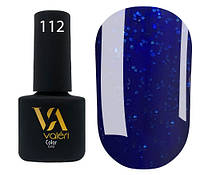 Гель-лак Valeri Color № 112 (темно-синий с синими блестками), 6 мл