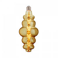 Лампа едісона філаментна (8W, цоколь Е27, бурштин) винтажна ретро лампочка для інтер'єру світлодіодна ORIGAMI