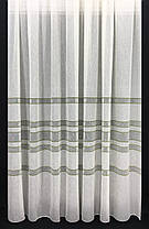 Тюль Льон "Лейла", Зелена смужка, фото 2