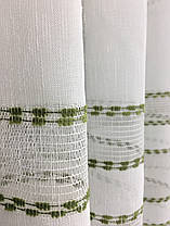 Тюль Льон "Лейла", Зелена смужка, фото 5