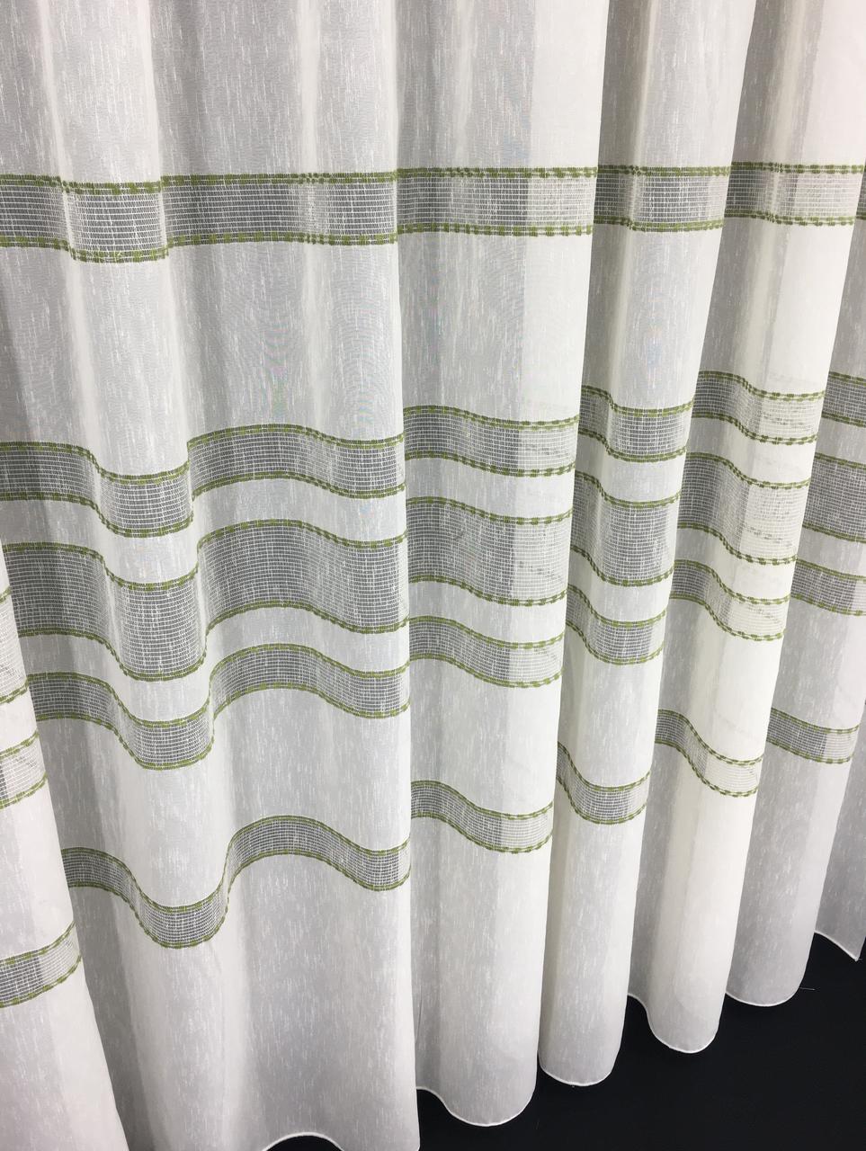 Тюль Льон "Лейла", Зелена смужка