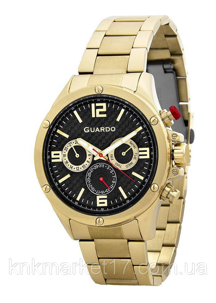 Чоловічий годинник Guardo 11455-4 Gold-Black, фото 1