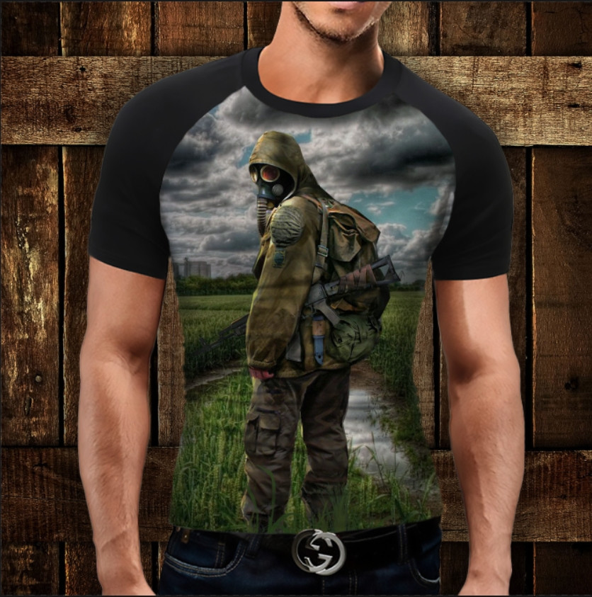 Футболка-реглан з 3D принтом S.T.A.L.K.E.R мандрівник