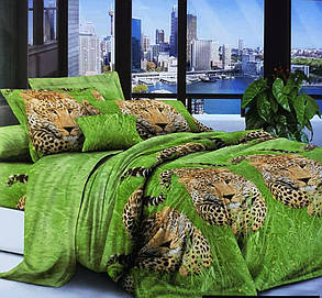 3D Двоспальне постільна білизна "Гепарди"