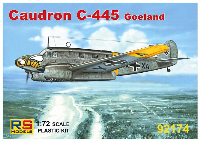 Пластикова модель 1/72 RS models 92174 Французький багатоцільовий літак Caudron C.445 Goéland - France 1940