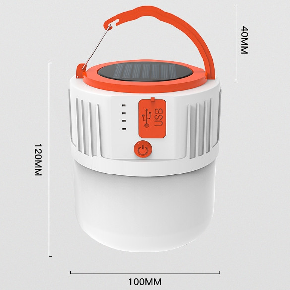 Лампа портативная с солнечной зарядной панелью