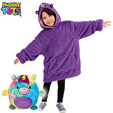 Детский плед толстовка халат с капюшоном Huggle PETS