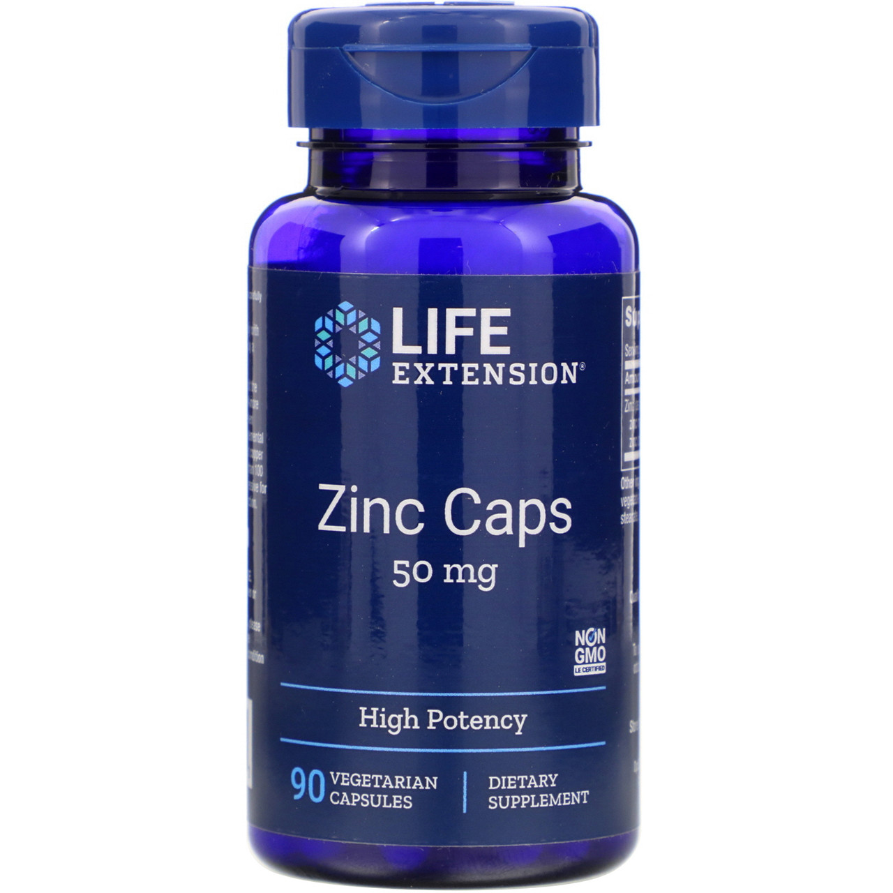 Life Extension, цинк у капсулах, 50 мг, 90 капсул