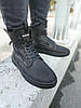 Зимові шкіряні кросівки на хутрі Diesel Black Wing, фото 2