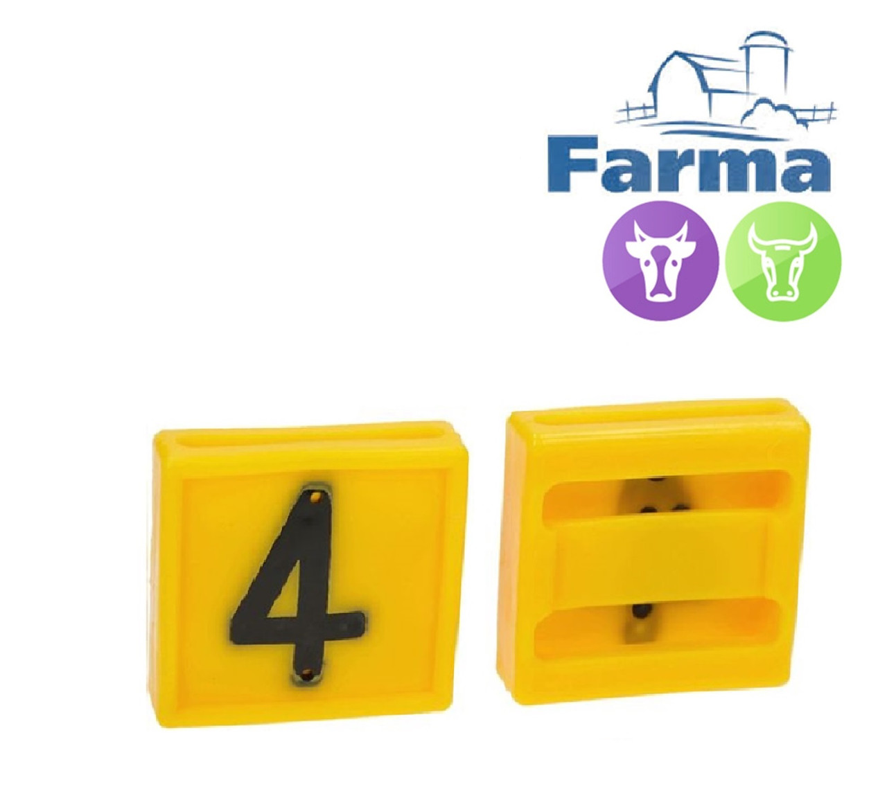 Ідентифікаційний номерний Блок "4" (45*45 мм) на ошийник FARMA