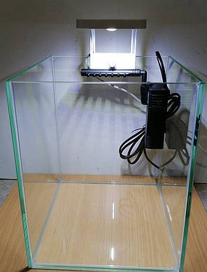 Акваріумний набір - акваріум куб CUBE 10 L, 20*20*25 см, 4 мм, фото 1