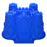 Форма силиконовая кондитерская для выпечки пирога или торта 3D Замок-крепость 28,5*13*25 cm