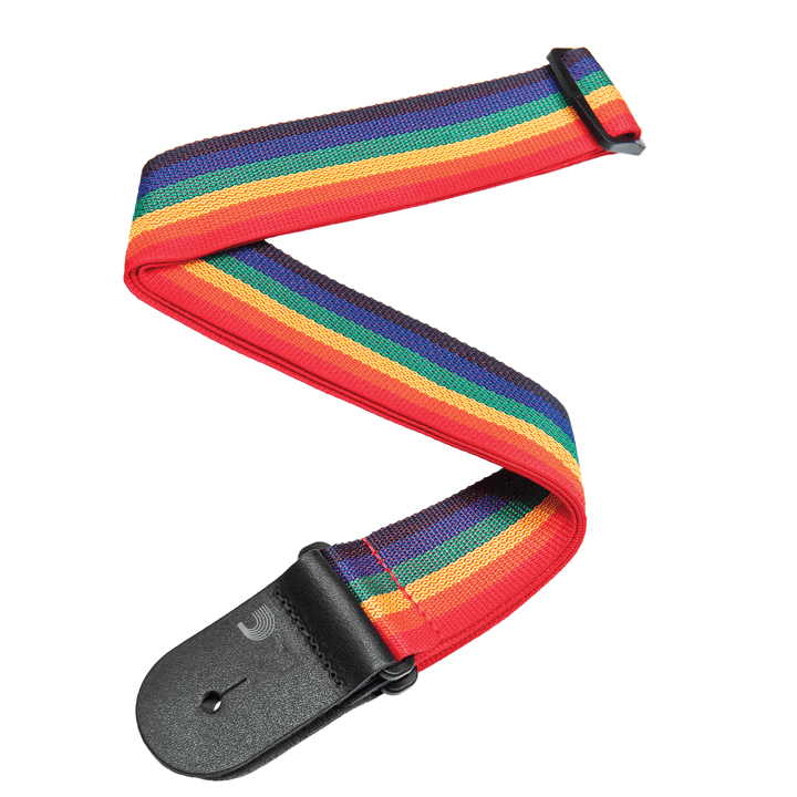 Гітарний ремінь D'ADDARIO PWS111 POLYPRO GUITAR STRAP (RAINBOW), фото 1