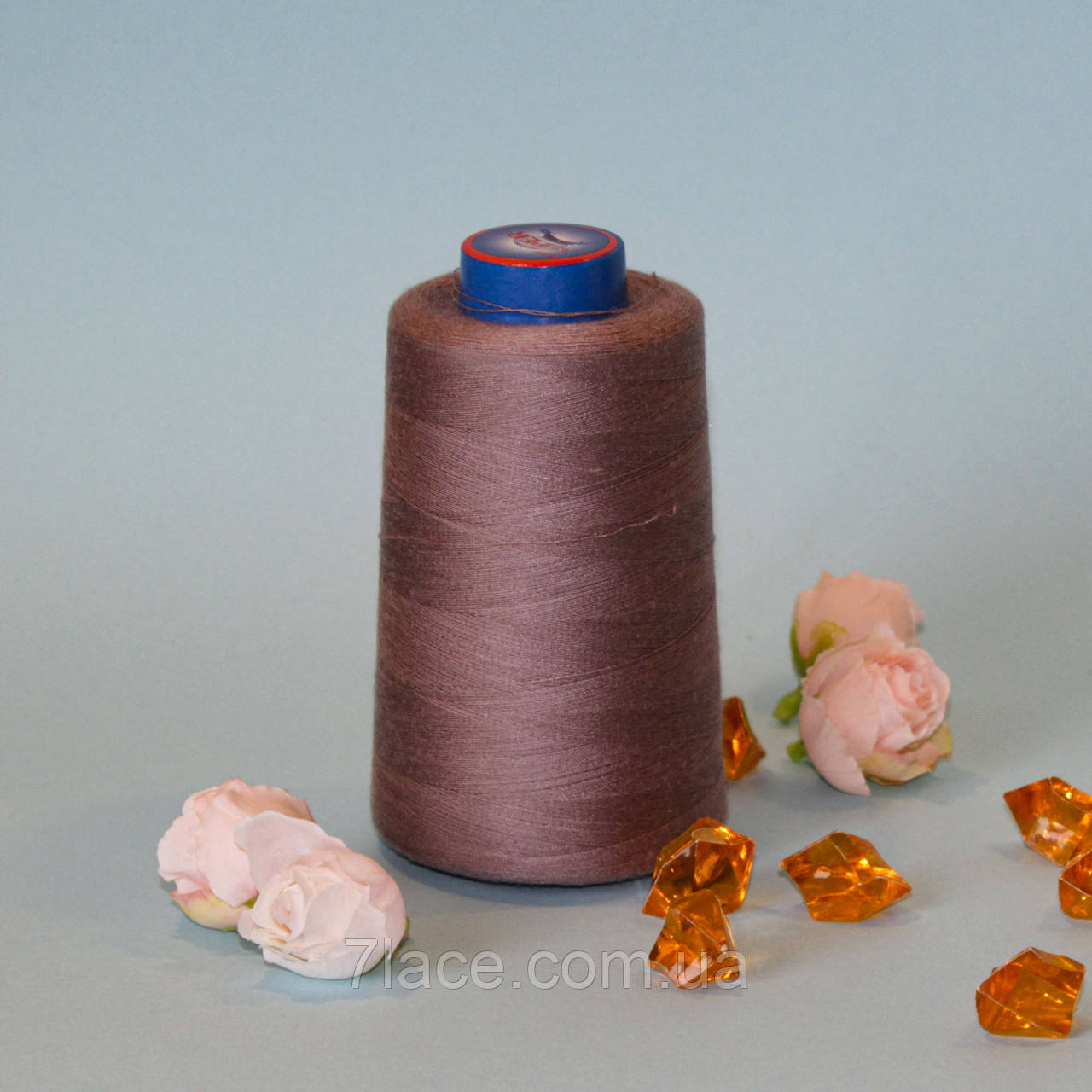 Нитки конус/колір світло-коричневий/100% поліестер/40/2/бобіна 4000 ярдів ( приблизно 3500 м)