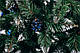 Різдвяна Ялинка елітна з шишкою і калиною блакитна 2,2 м, фото 5