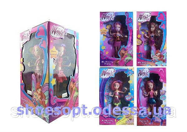 Лялька шарнірна Winx Вінкс із крилами набір 4 ляльки