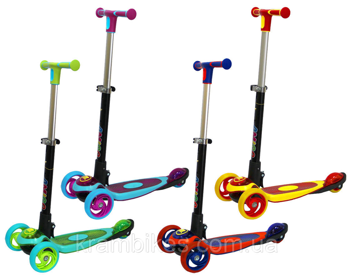 Самокат дитячий Amigo Komoda колеса 3*125mm червоний