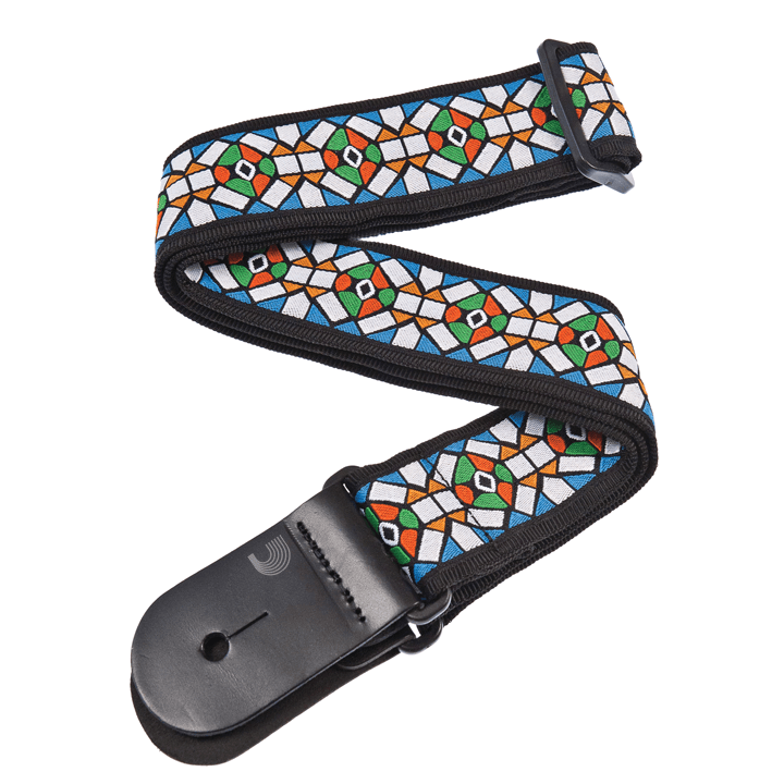 Ремінь гітарний D'ADDARIO 50E02 NYLON WOVEN GUITAR STRAP (STAINED GLASS), фото 1