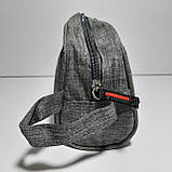 Чоловіча косметичка сіра з кишенею, фото 3