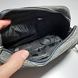 Чоловіча косметичка сіра з кишенею, фото 4