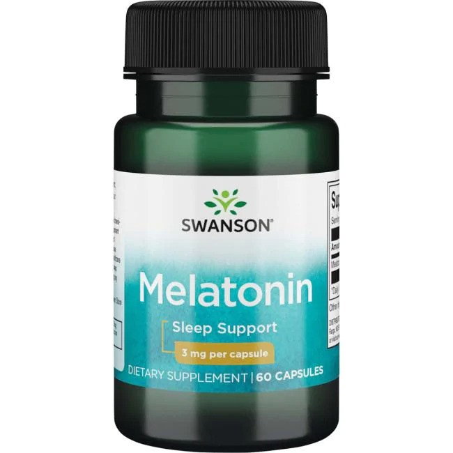 Мелатонін Swanson 3 мг, 60 капс,