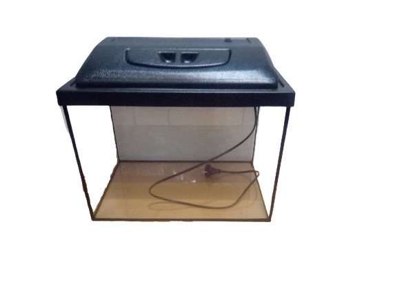 Прямокутний акваріум 25 л з кришкою і світильником 2 в 1, фото 1