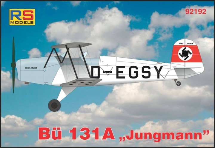 Пластикова модель 1/72 RS models 92192 Німецький навчально-тренувальний літак Bucker Bü 131A "Jungmann"