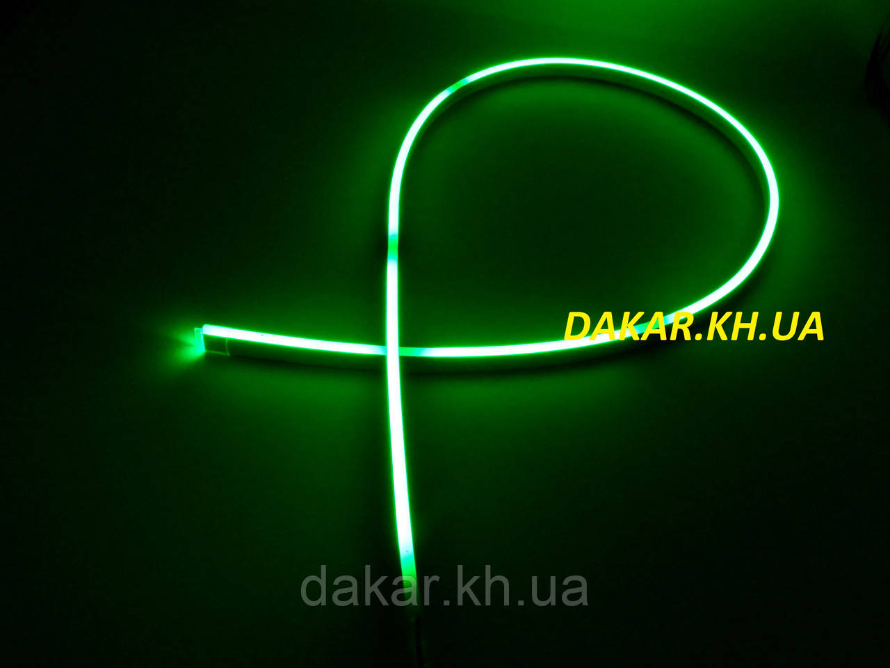 Гнучкий неон LED 12 В 50см зелений Flex neon