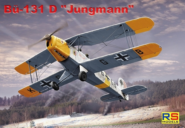 Пластикова модель 1/72 RS models 92193 німецький навчально-тренувальний літак Bücker Bü-131 D Jungmann