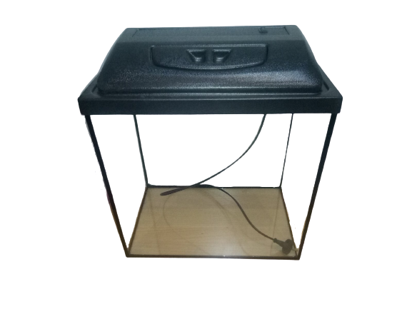 Прямокутний акваріум 35 л з кришкою і світильником 2 в 1